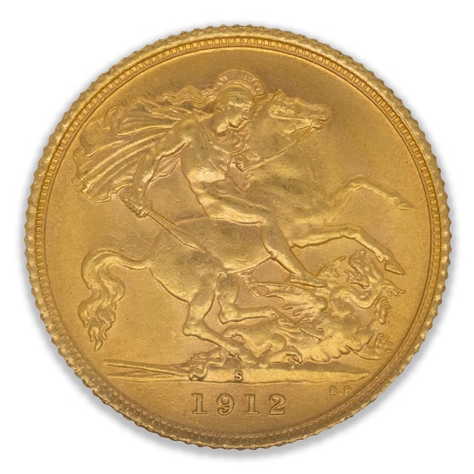 1912S George V Half Sovereign Uncirculated