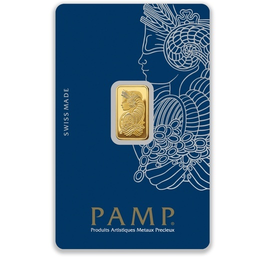 2.5g PAMP Lady Fortuna Gold Minted Bar