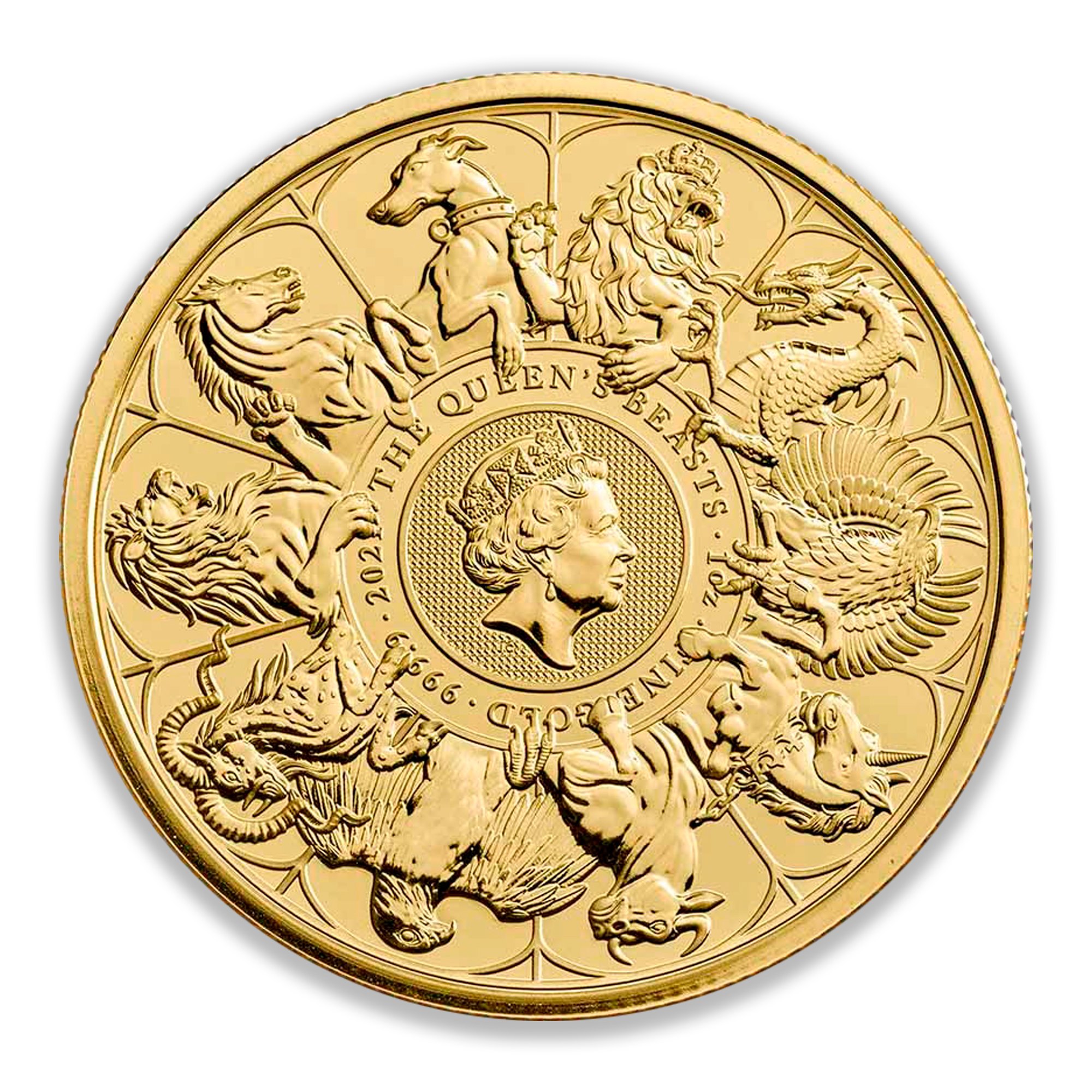 2021 1oz Great Britain Queens Beasts Completer Gold Coin
