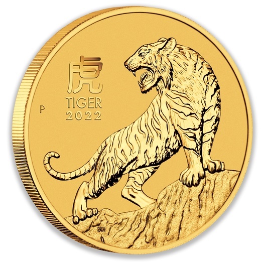 2022 1/10oz Perth Mint Gold Lunar Tiger Coin Series 3