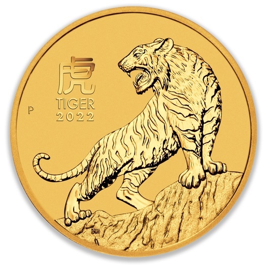 2022 1/10oz Perth Mint Gold Lunar Tiger Coin Series 3