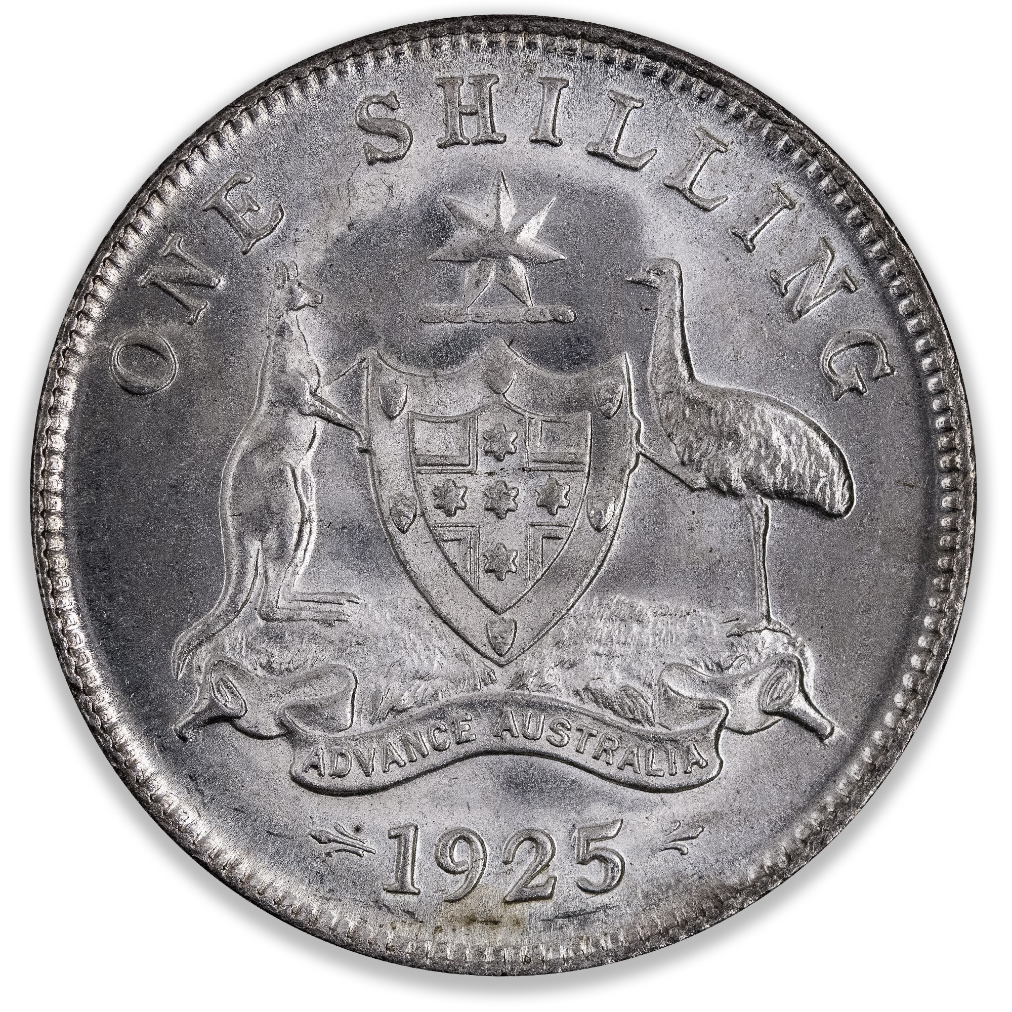 1925 Australian Shilling Choice Uncirculated