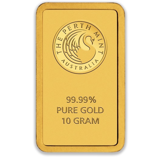 10g Perth Mint Gold Minted Bar