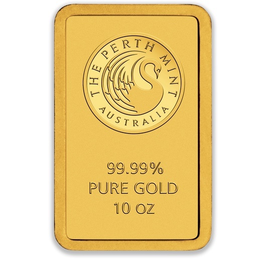 10oz Perth Mint Gold Minted Bar