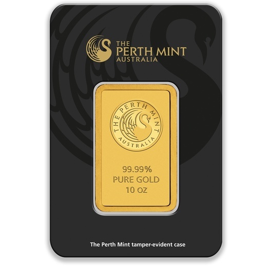 10oz Perth Mint Gold Minted Bar