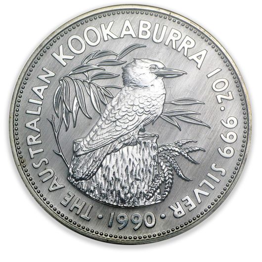 1990 1oz Perth Mint Silver Kookaburra Coin