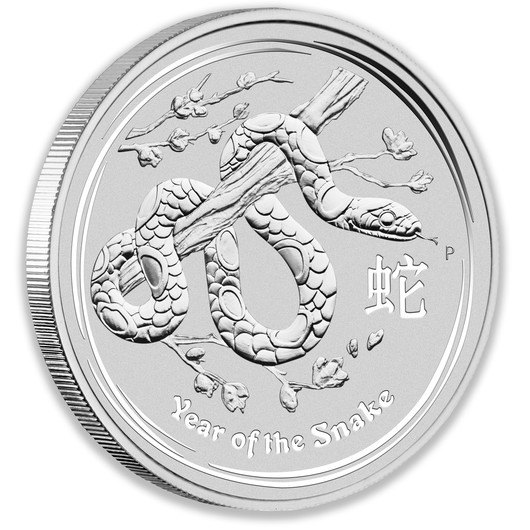 2013 1oz Perth Mint Silver Lunar Snake Coin Series 2