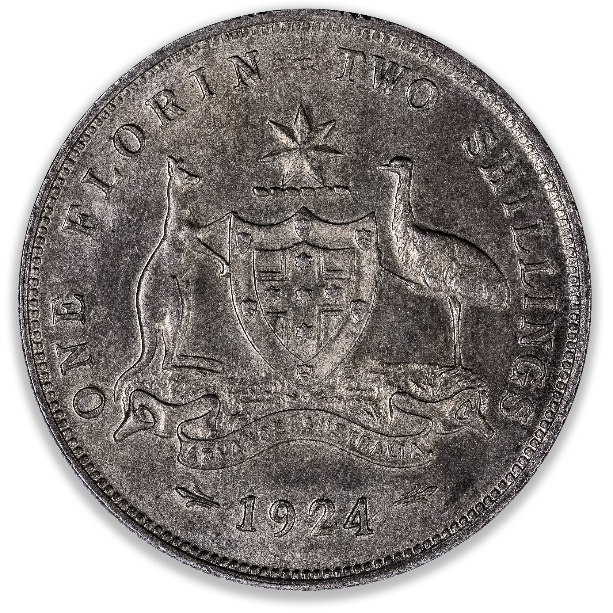 1924 Australian Florin Nice Uncirculated