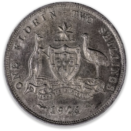 1924 Australian Florin Nice Uncirculated