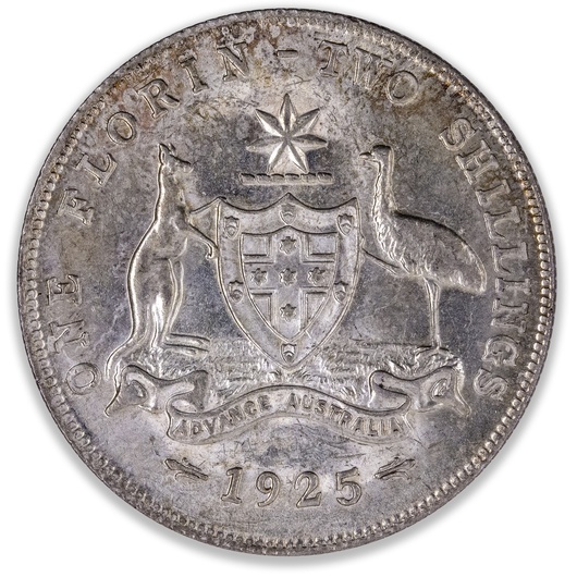 1925 Australian Florin Uncirculated