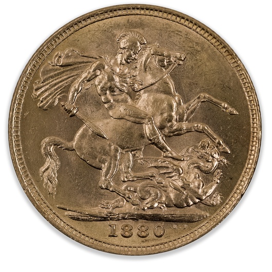 1880M St George Sovereign Uncirculated
