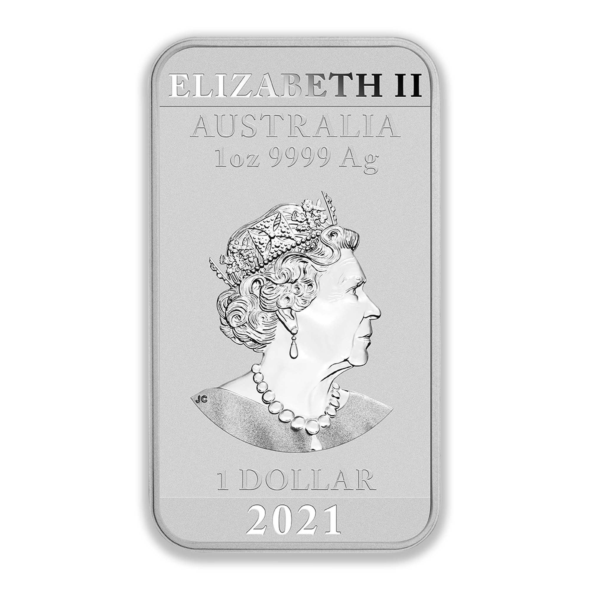 2021 1oz Perth Mint Silver Dragon Rectangular Coin