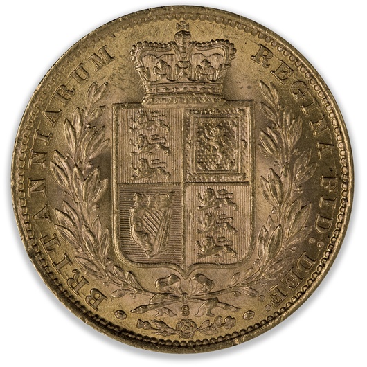 1885S Shield Sovereign Uncirculated