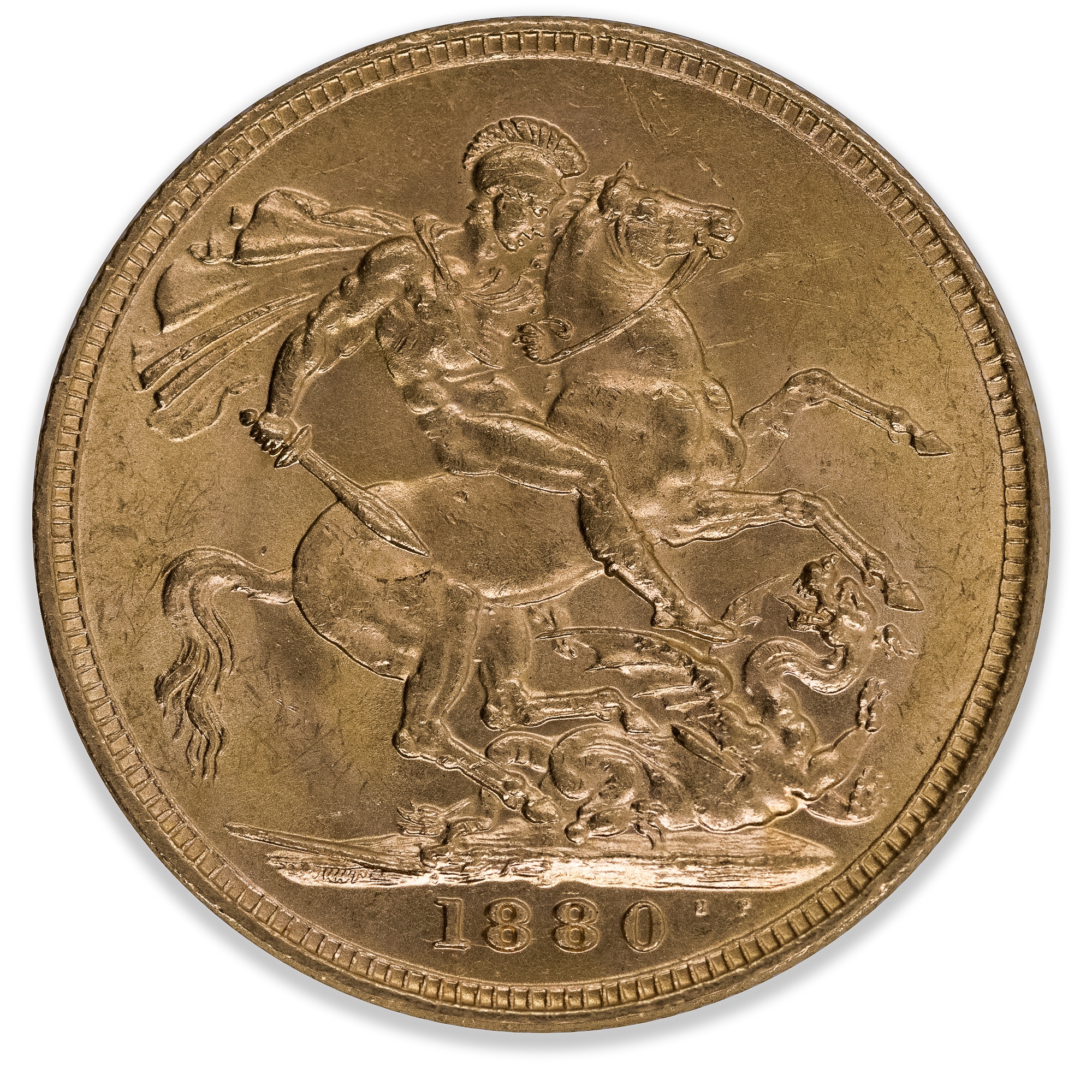 1880M St George Sovereign Nice Uncirculated