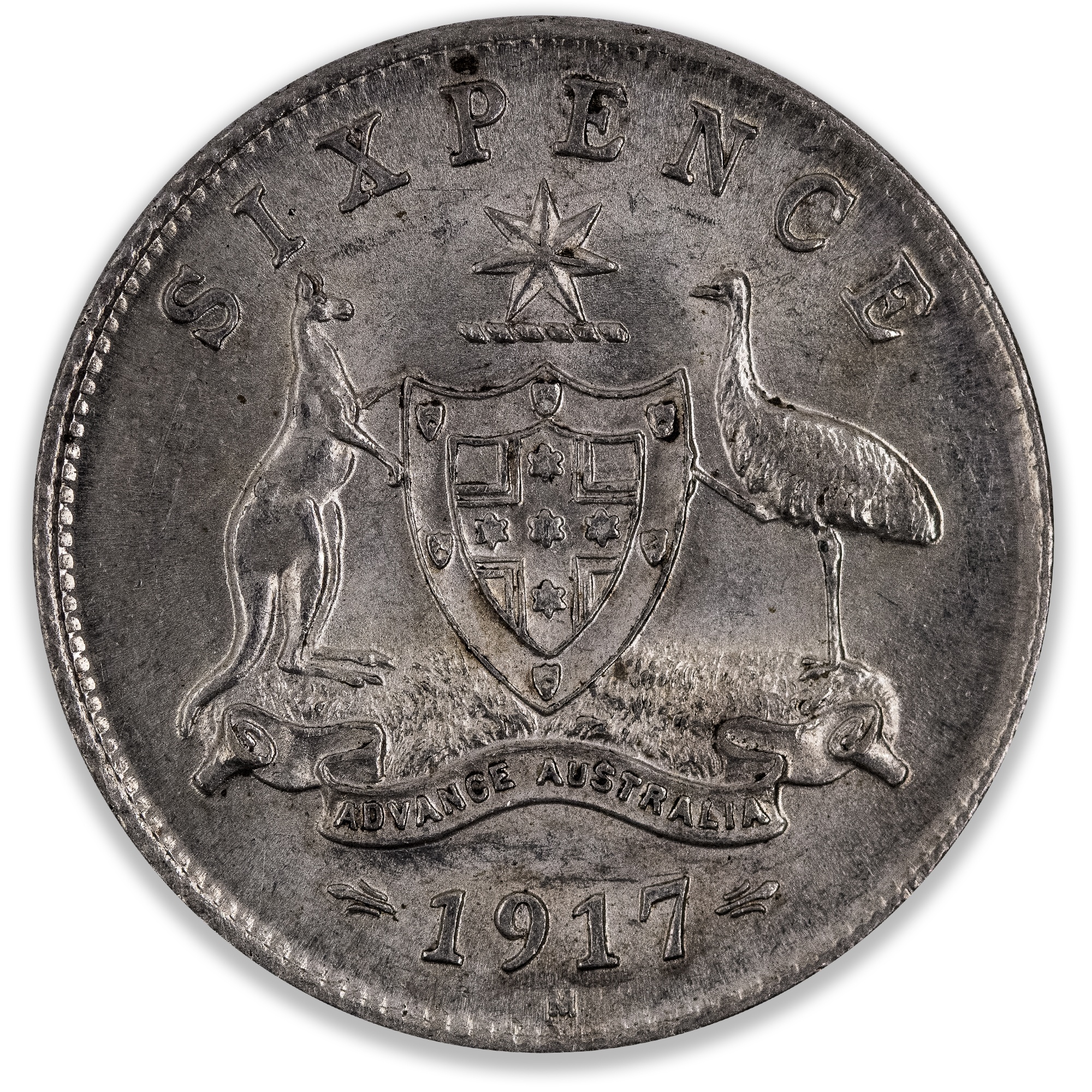 1917 Australian Sixpence Nice Uncirculated