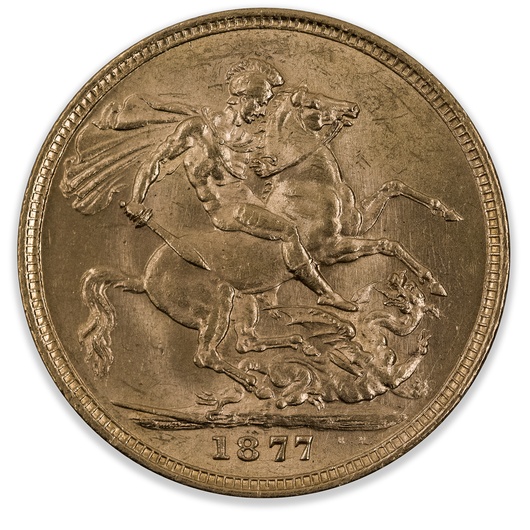1877M St George Sovereign Uncirculated
