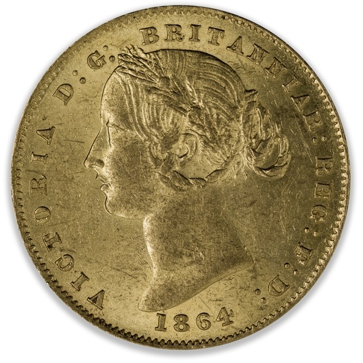 1864 Sydney Mint Gold Sovereign Grade Uncirculated
