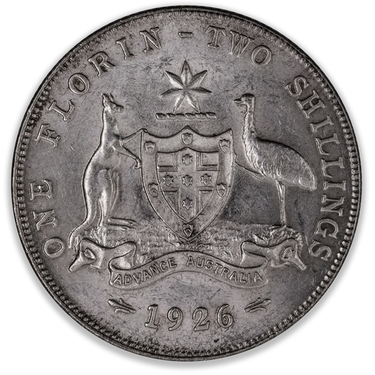 1926 Australian Florin Grade Uncirculated