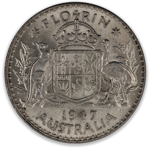 1947 Australian Florin Uncirculated