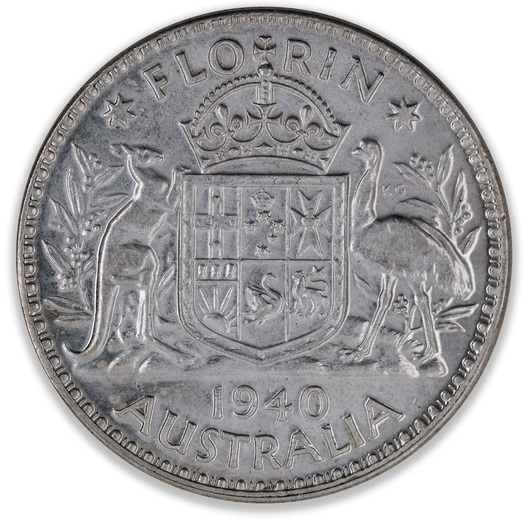 1940 Australian Florin About Uncirculated