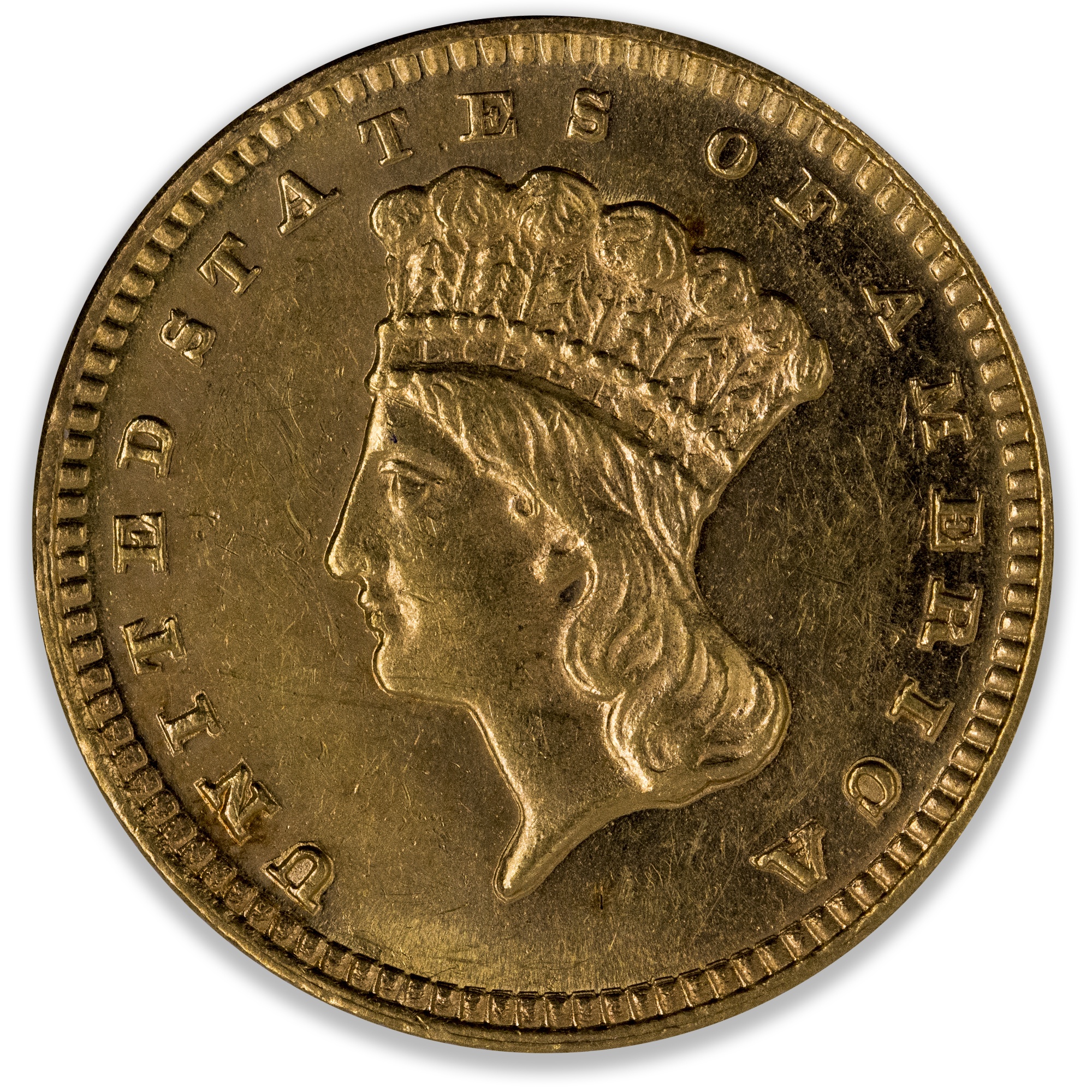 1878 USA $1 Gold Indian Uncirculated