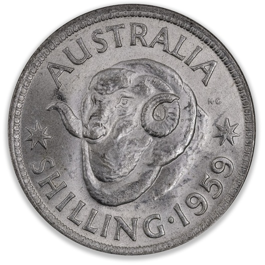 1959 Australian Shilling Uncirculated