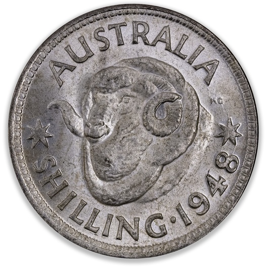 1948 Australian Shilling Choice Uncirculated