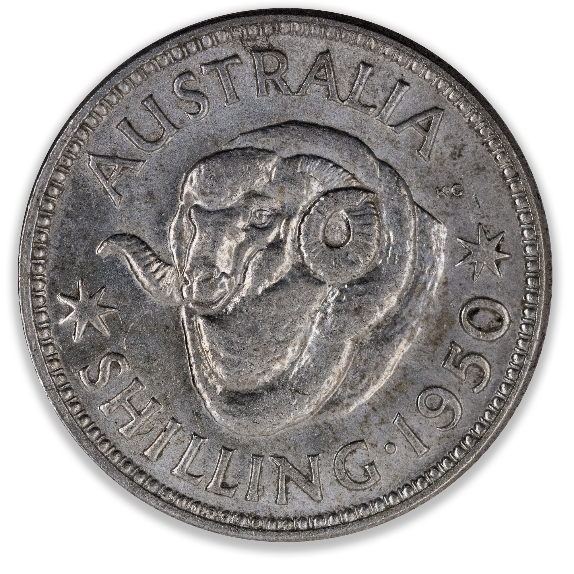 1950 Australian Shilling About Uncirculated/Uncirculated