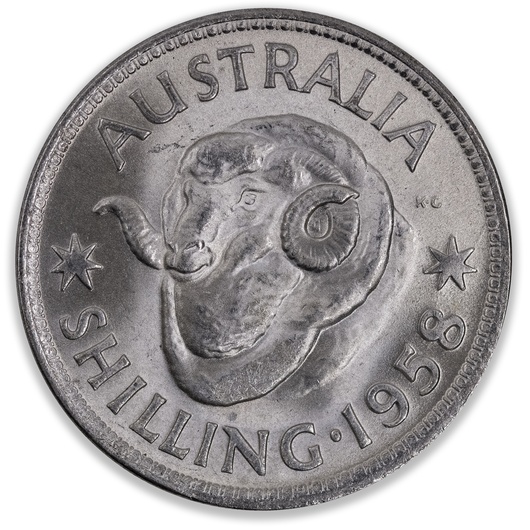1958 Australian Shilling Uncirculated