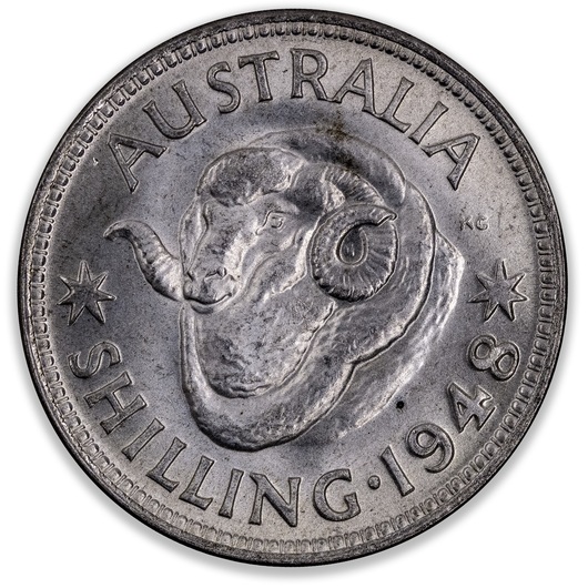 1948 Australian Shilling Choice Uncirculated