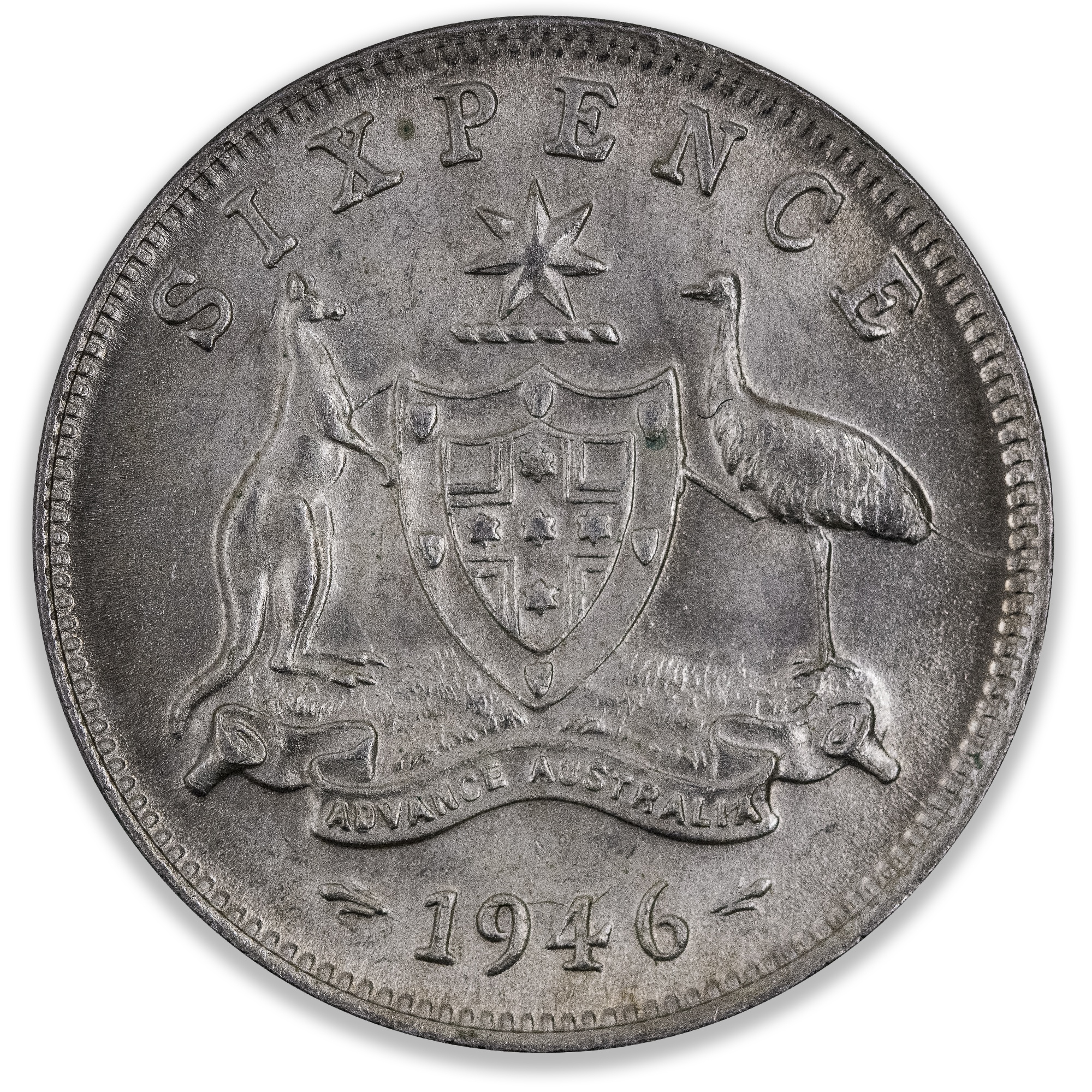 1946 Australian Sixpence Choice Uncirculated