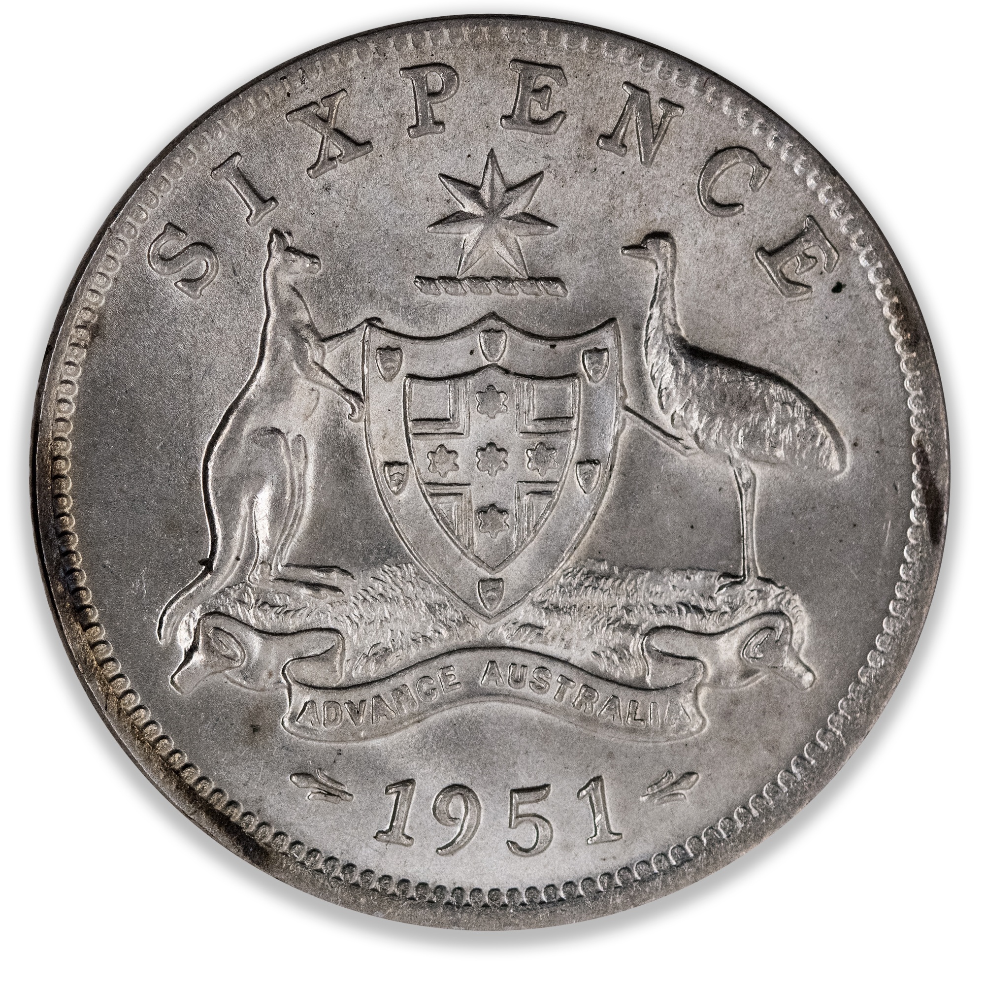 1951M Australian Sixpence Choice Uncirculated