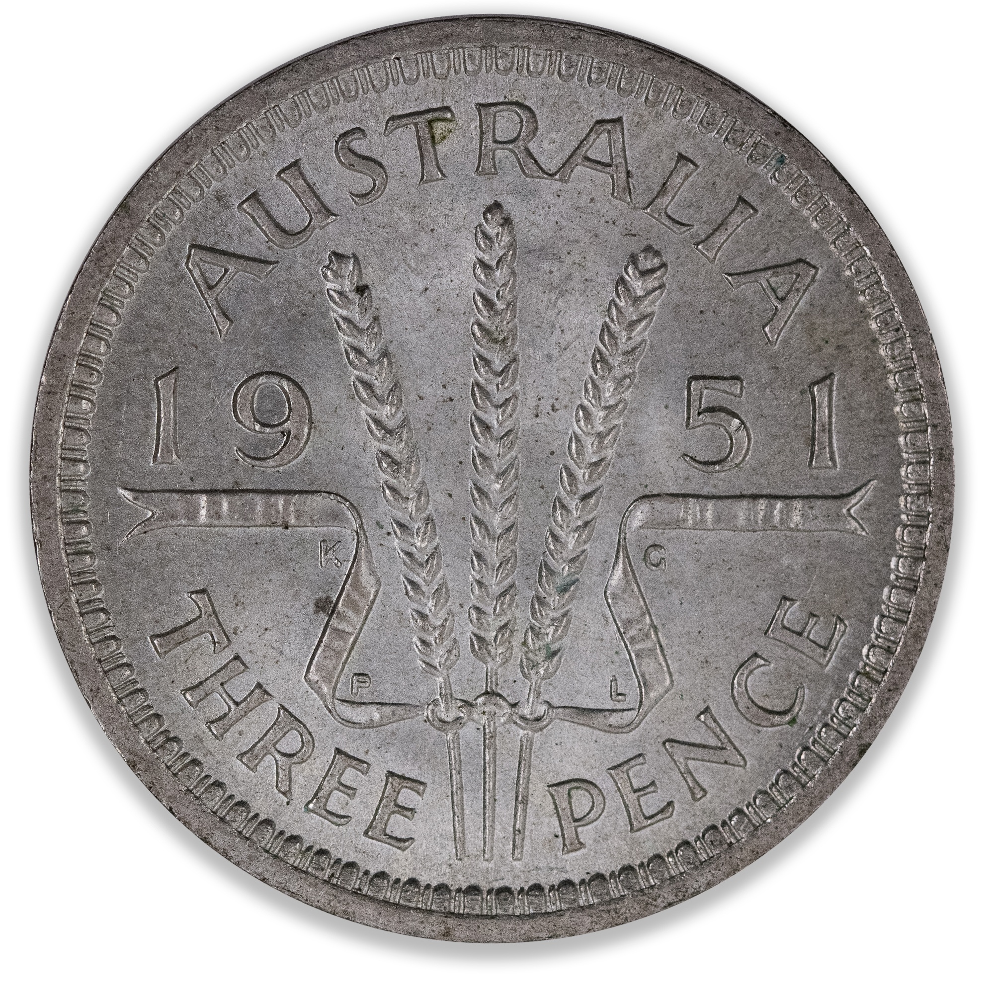 1951PL Australian Threepence Uncirculated/Ch Uncirculated