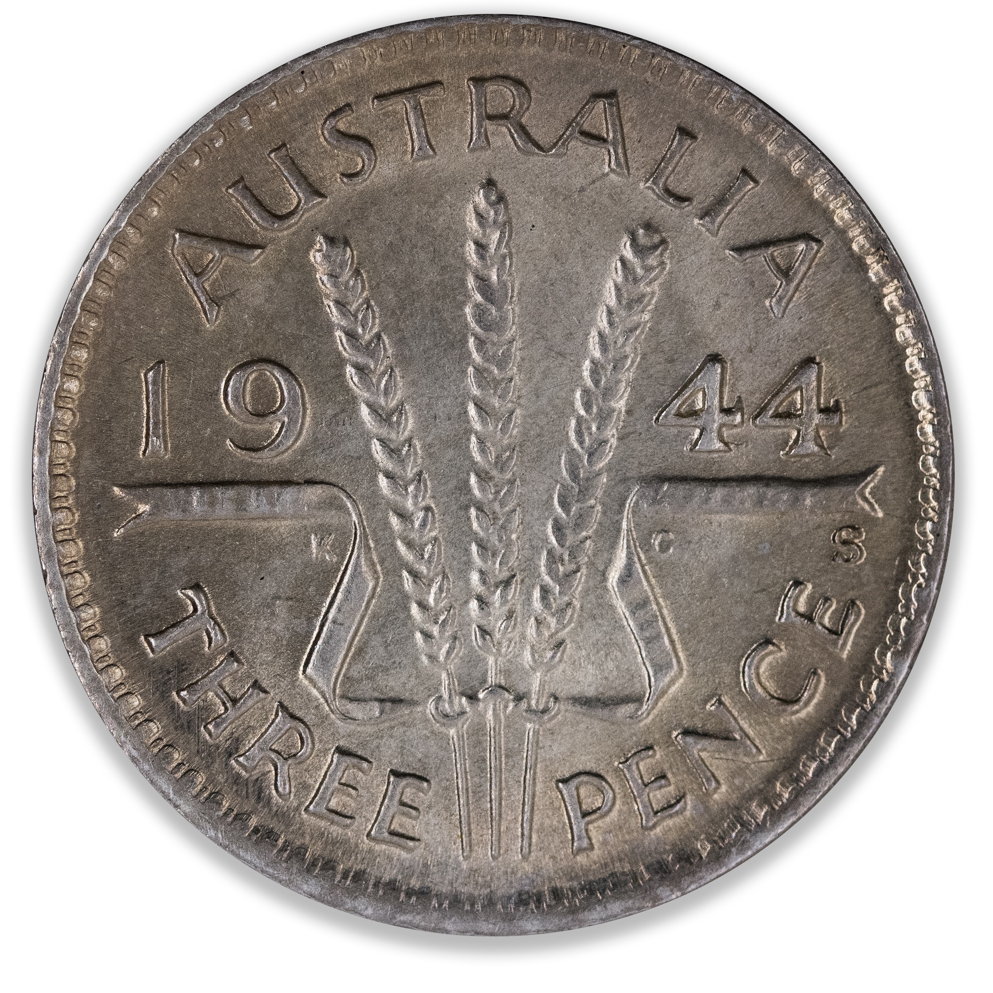 1944S Australian Threepence Choice Uncirculated