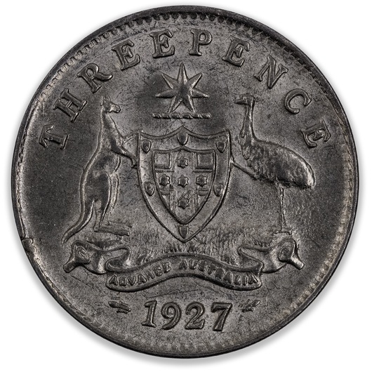 1927 Australian Threepence Extra Fine