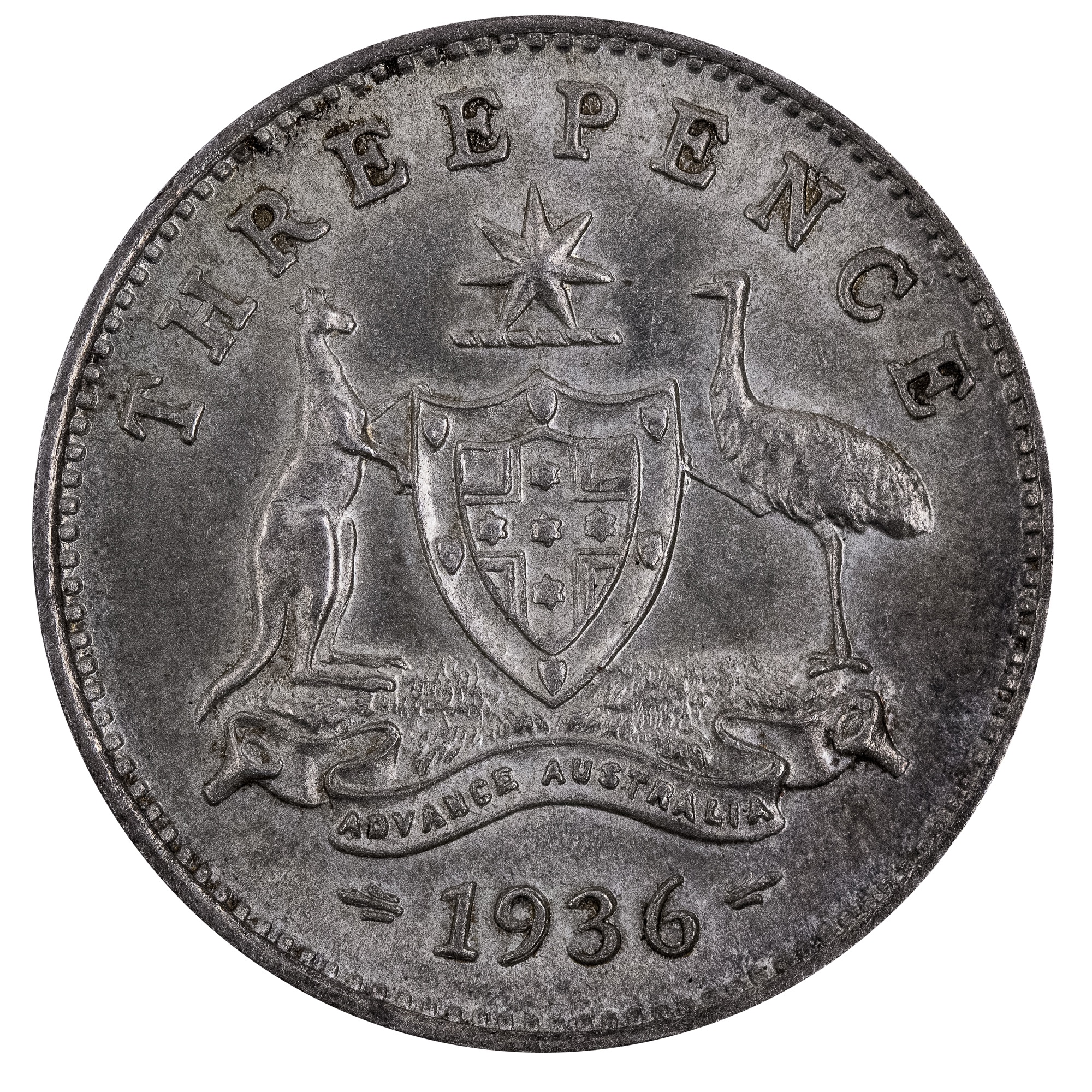 1936 Australian Threepence Uncirculated