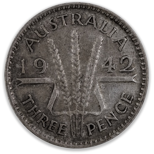 1942M Australian Threepence Very Good