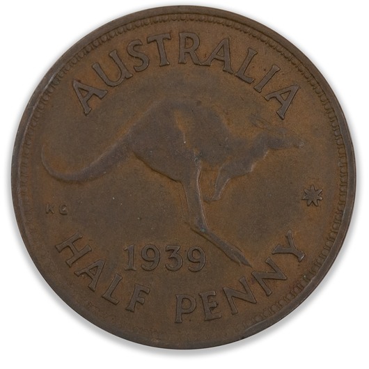 1939 Australian Half Penny Good Fine