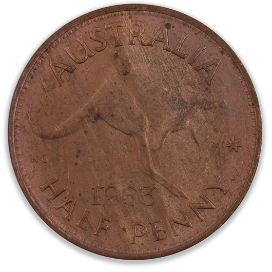 1963 Australian Half Penny Uncirculated/Chc Uncirculated