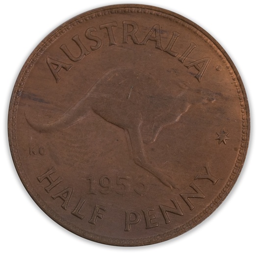 1953 Australian Half Penny Uncirculated