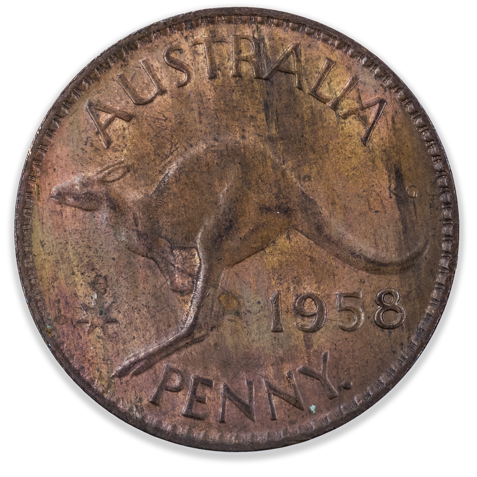 1958Y. Australian Penny Abt Uncirculated/Uncirculated