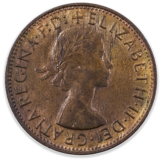 1958Y. Australian Penny Abt Uncirculated/Uncirculated