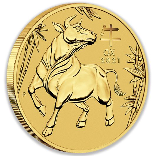 2021 1oz Perth Mint Gold Lunar Ox Coin Series 3