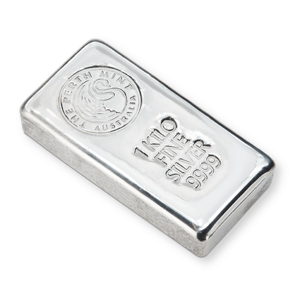 1kg Perth Mint Silver Cast Bar