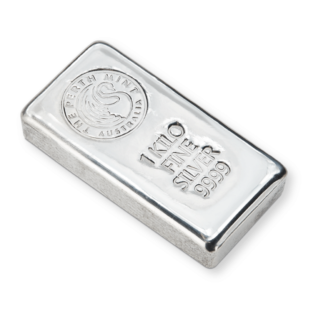 1Kg Perth Mint Silver Cast Bar