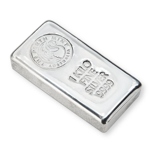 1kg Perth Mint Silver Cast Bar