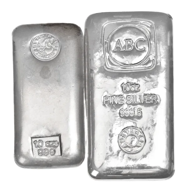 100742 - ABC + PM 10oz Silver Bar (Secondary) 10oz Silver Bar (Secondary)