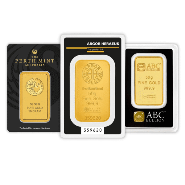 50g Gold Minted Bar (Secondary) 50g gold minted bar