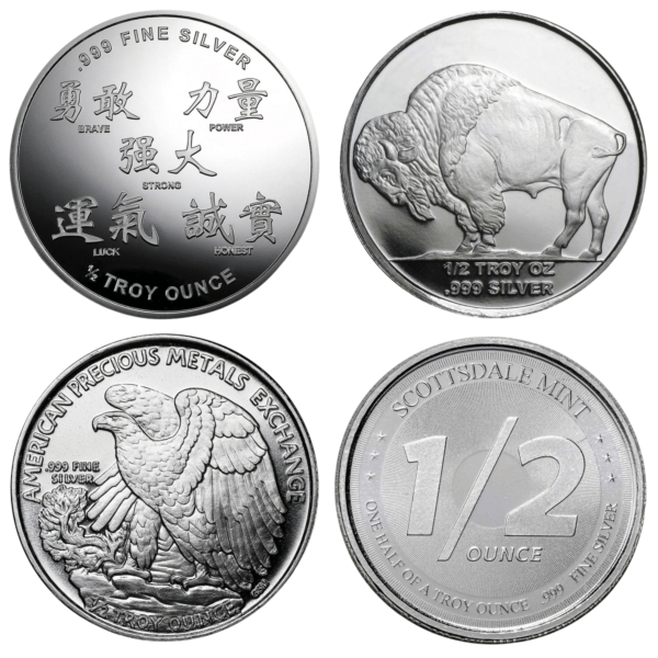 1/2oz Silver Round (secondary) 1/2oz Silver Round