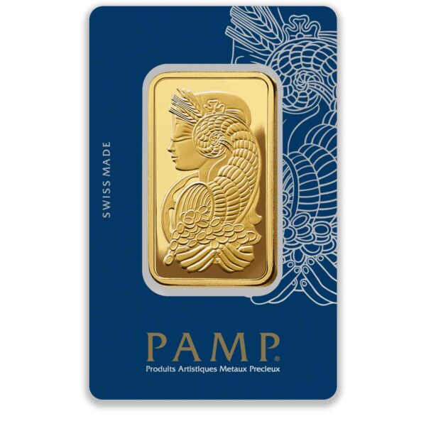 50g PAMP Lady Fortuna Gold Minted Bar 50g PAMP